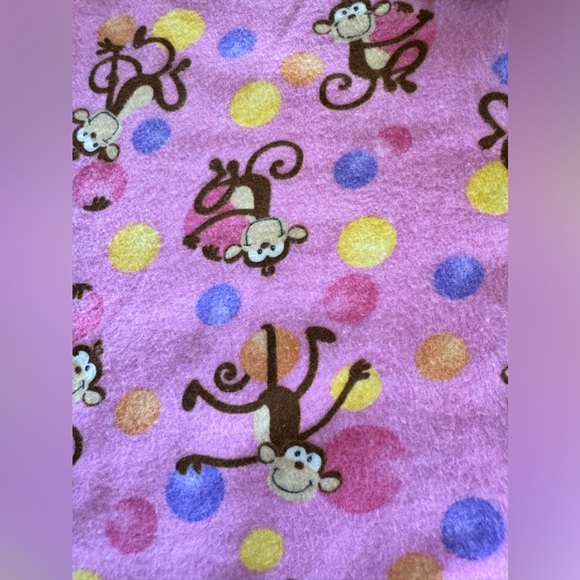 Soft Flannel Pink Monkey Panama bottoms - Picture 7 of 7